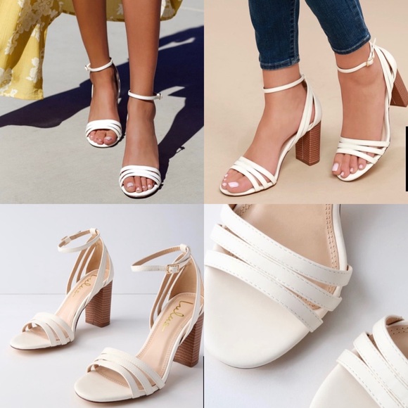 Lulus Shayla White Ankle Strap Heels - Picture 5 of 7